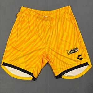 San Antonio FC Charly‎ Keeper Shorts Large Yellow Ricos Nacho Cheese Team Issue